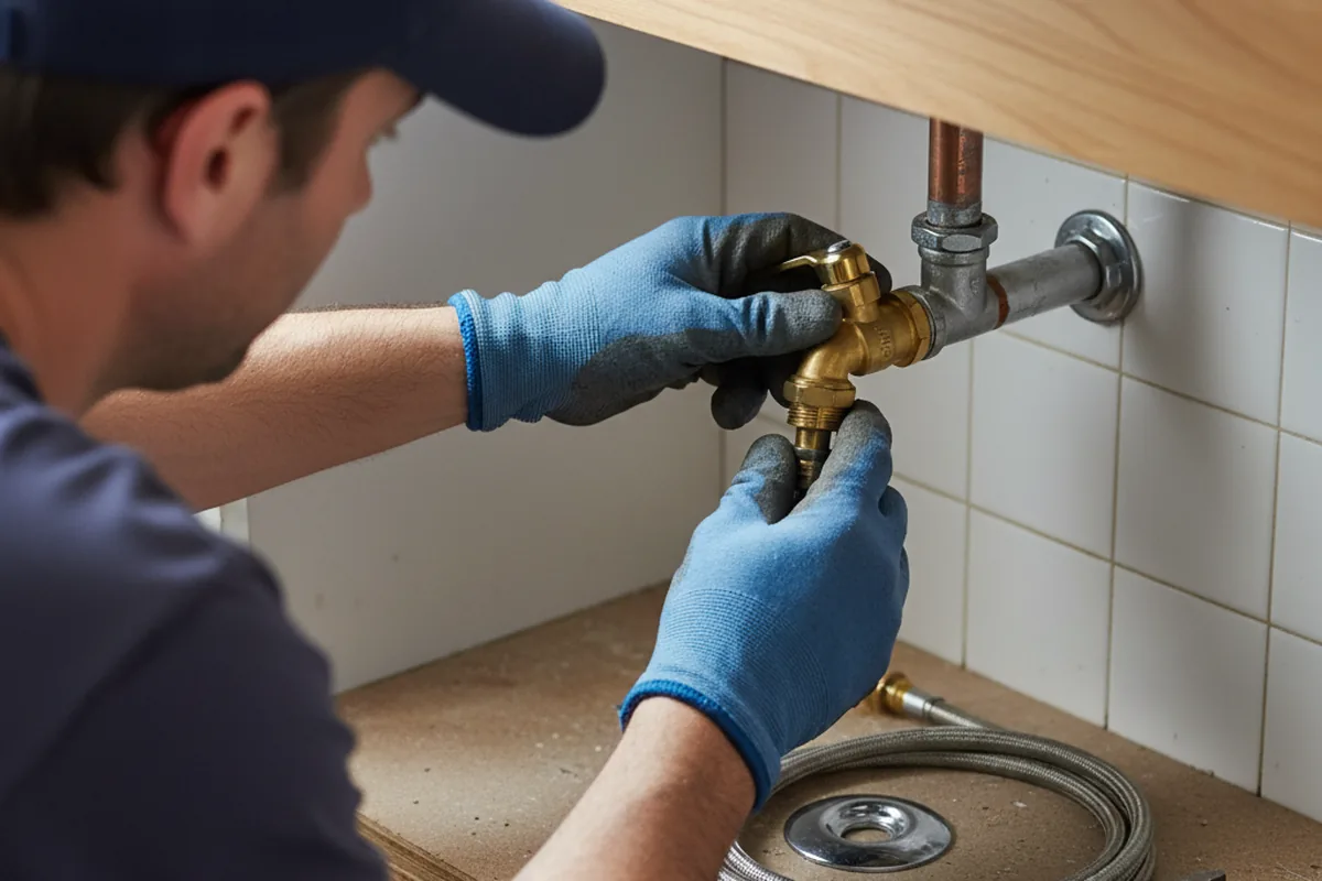 Shutoff valve and fitting work during Emergency Plumbing in Bridgewater